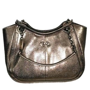 Salvatore Ferragamo Betulla In Metallic Lizard Bag